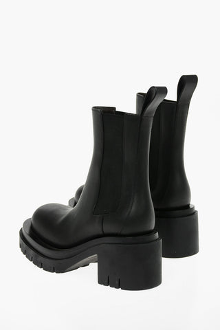 Leather Chelsea Boots with Lug Sole 7,5cm