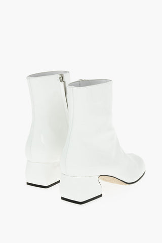 SI ROSSI Patent Leather Ankle Boots with Sculptured Heel 5cm