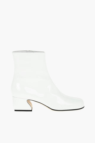 SI ROSSI Patent Leather Ankle Boots with Sculptured Heel 5cm