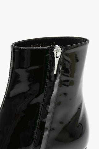 SI ROSSI Patent Leather Ankle Boots with Sculptured Heel 5cm