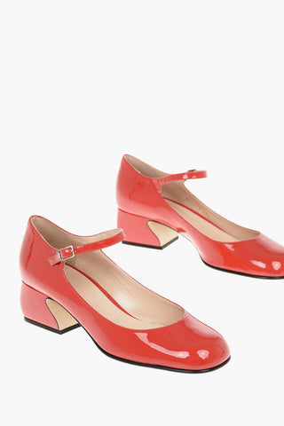 SI ROSSI Patent Leather Mary Jane Pumps with Sculptured Heel 5cm