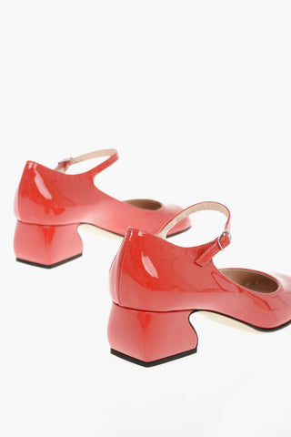 SI ROSSI Patent Leather Mary Jane Pumps with Sculptured Heel 5cm