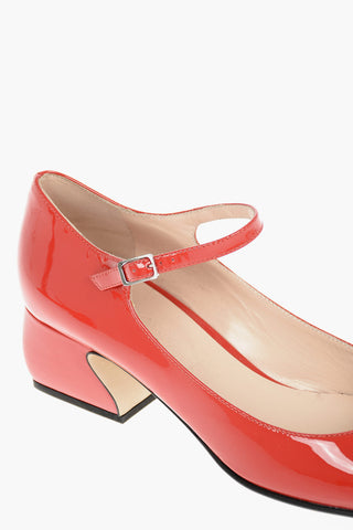SI ROSSI Patent Leather Mary Jane Pumps with Sculptured Heel 5cm