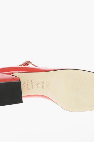 SI ROSSI Patent Leather Mary Jane Pumps with Sculptured Heel 5cm