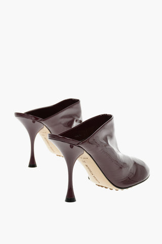 Polished Soft Leather DOT Mules with Round Toe 10cm