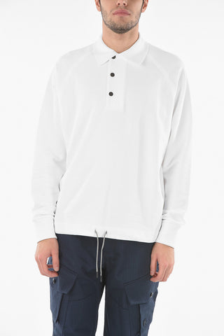  Brushed Cotton ZZEGNA Polo With Snap Buttons