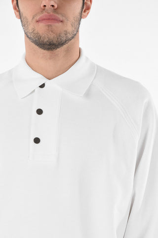  Brushed Cotton ZZEGNA Polo With Snap Buttons