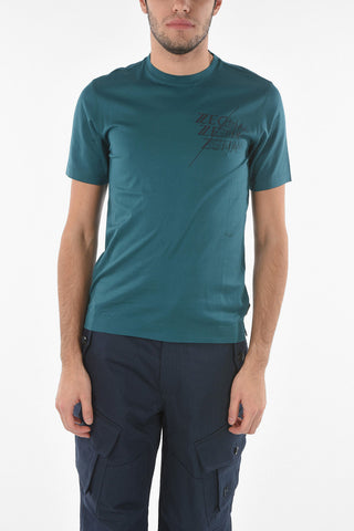 ZZEGNA T-shirt A Maniche Corte Stampata Logo