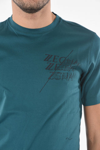 ZZEGNA T-shirt A Maniche Corte Stampata Logo