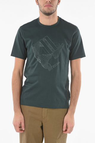 ZZEGNA Short Sleeved Logo Printed T-shirt