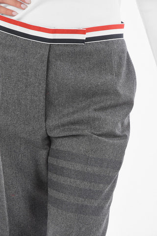 Wool Cashmere Chino Pants with Iconic Tricolor Band