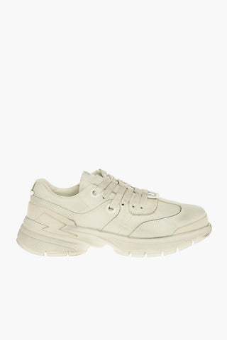 Sneakers Basse BOLT 01 AGED a Tinta Unita con Piercing