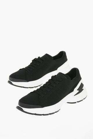 Contrasting Sole Fabric BOLT Sneakers