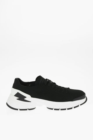 Contrasting Sole Fabric BOLT Sneakers