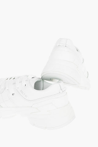 Leather BOLT01 Low-Top Sneakers with Piercing Detail