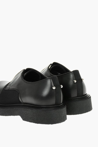 Laceless Leather ELASTIC PUNK Derby Shoes