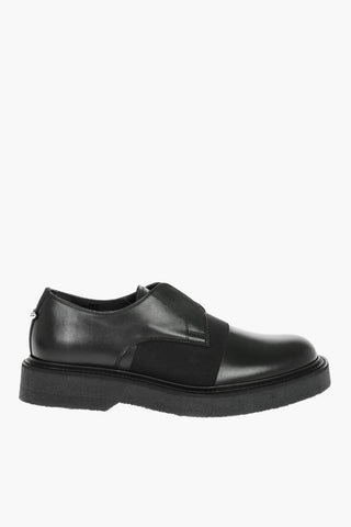 Laceless Leather ELASTIC PUNK Derby Shoes