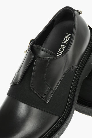 Laceless Leather ELASTIC PUNK Derby Shoes