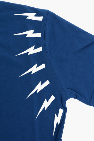 Contrasting Printed Crew-neck FAIRISLE THUNDERBOLT T-Shirt