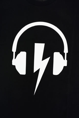 Front Printed Crew-neck MUSIC BOLT T-Shirt