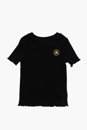 ALLSTAR CHUCK TAYLOR T-shirt Girocollo A Costine con Fondo Smerlato