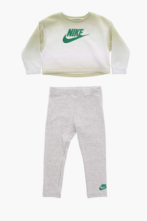 Leggings- und Rundhals-Sweatshirt-Set mit Farbverlauf