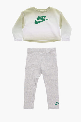 Leggings- und Rundhals-Sweatshirt-Set mit Farbverlauf