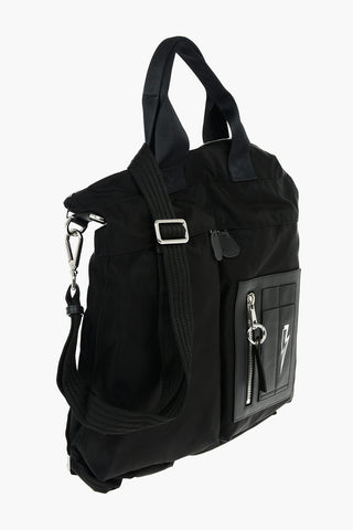 Textured Leather Details BOLT POCKET Backpack