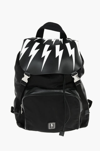 Leather Trimmings Fabric FAIRISLE THUNDERBOLT Backpack
