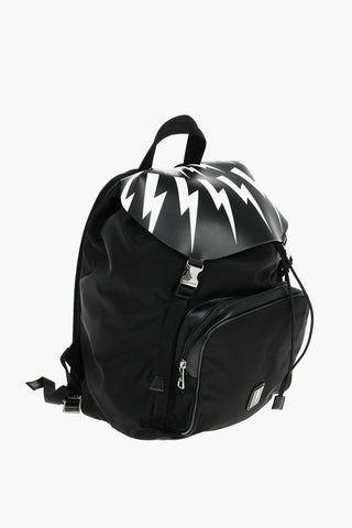 Leather Trimmings Fabric FAIRISLE THUNDERBOLT Backpack