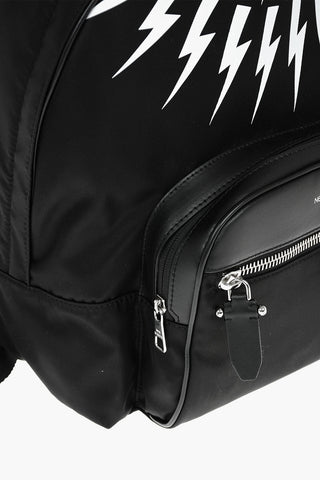 Contrasting Printed FAIR-ISLE THUNDERBOLT Backpack