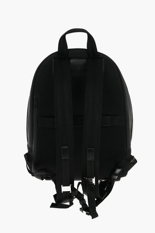 Maxi Backpack 'THE OTHER HAND with Front Pocket and Leather Finishes