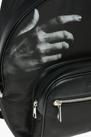 Maxi Backpack 'THE OTHER HAND with Front Pocket and Leather Finishes