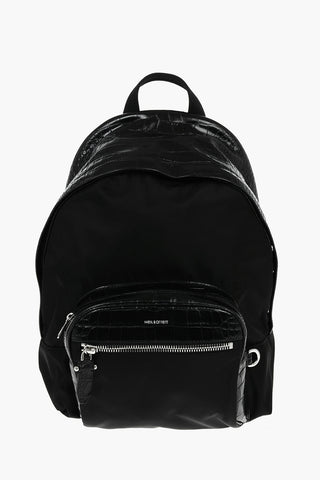 Snake Effect Details Solid Color Backpack