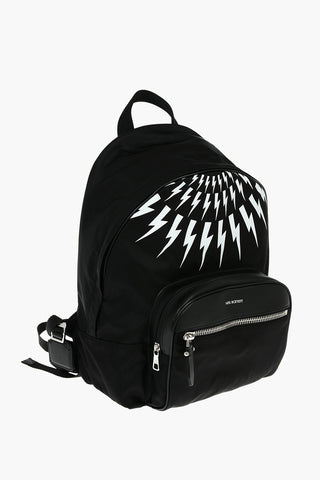Contrasting Printed FAIR-ISLE THUNDERBOLT Backpack