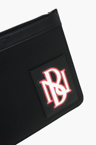Nylon And Leather Trim VARSITY Pouch with Monogram