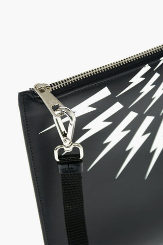 Leather THUNDERBOLT FAIRISLE Pouch with Print