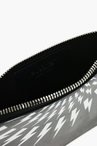 Pouch FAIRISLE THUNDERBOLT in pelle con chiusura zip