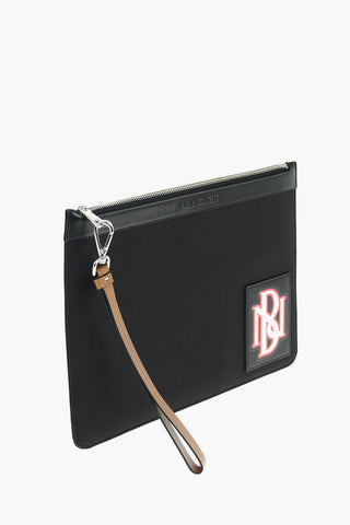Nylon And Leather Trim VARSITY Pouch with Monogram