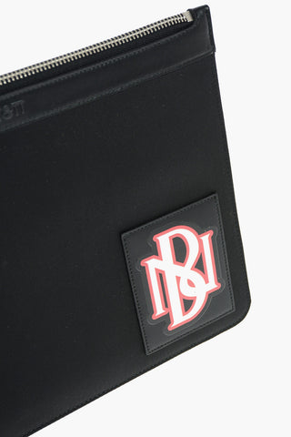 Nylon And Leather Trim VARSITY Pouch with Monogram