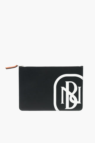 Embossed Monogram Leather SPLIT Pouch