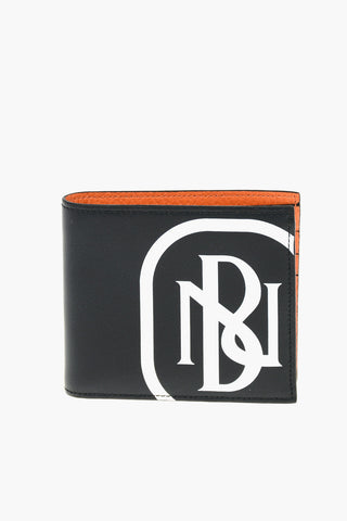 Contrasting Monogram Printed Leather Wallet