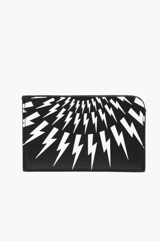 leather FAIRISLE THUNDERBOLT card holder