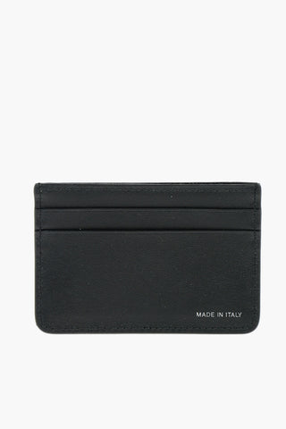 Solid Color Pebbled Leather Card Holder