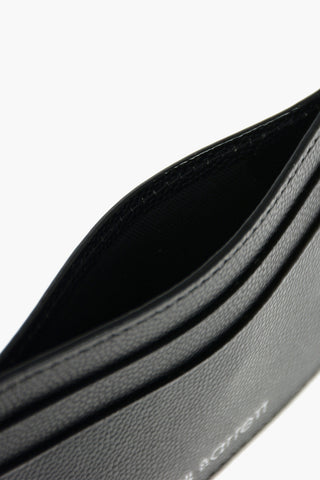 Solid Color Pebbled Leather Card Holder