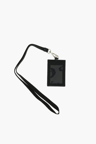 Removable Lanyard Two-Tone Leather Badge Holder