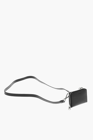 Removable Shoulder Strap Leather Mini Wallet