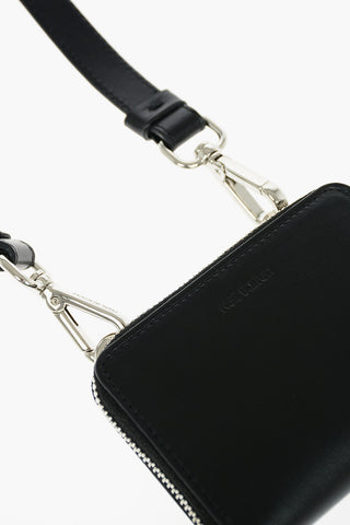Removable Shoulder Strap Leather Mini Wallet