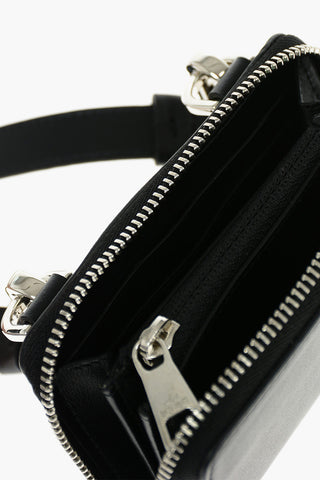Removable Shoulder Strap Leather Mini Wallet
