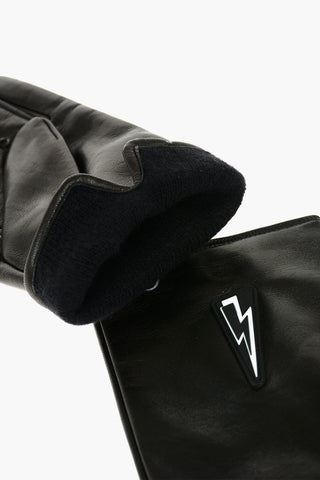 Guanti BOLT BADGE in Pelle Foderati in Cashmere